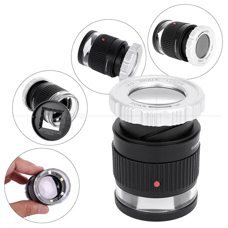 30X Optical Glass Magnifier Loupe – Jewelry & Antique Scale