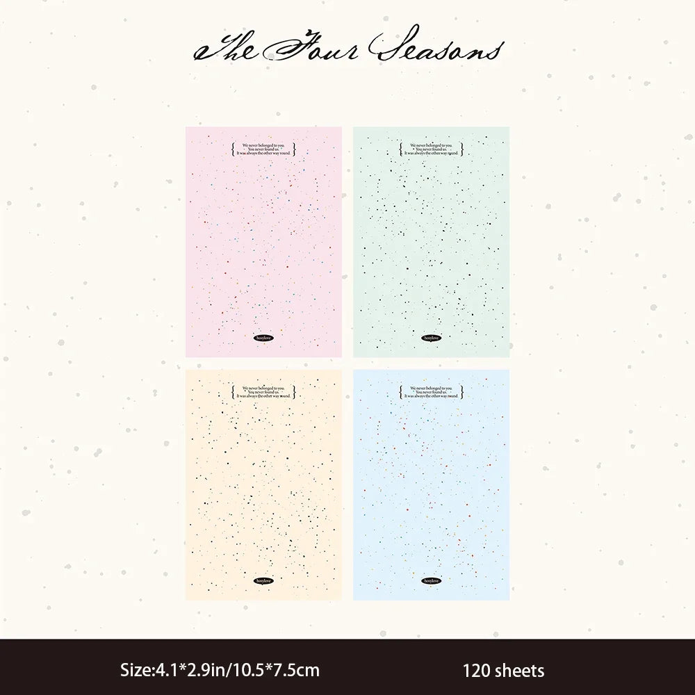 120 Sheets Ins Ink Splatter Notebook Macaron Minimalist Non Stick