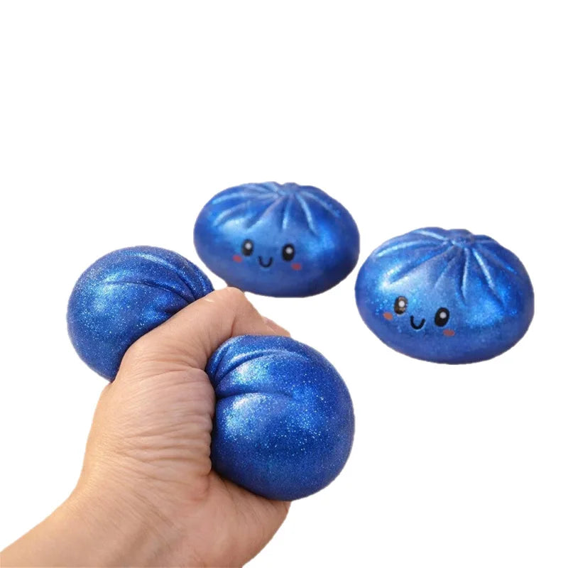 Glitter Dumpling Squishy Stress Relief Sensory Squeeze Toy