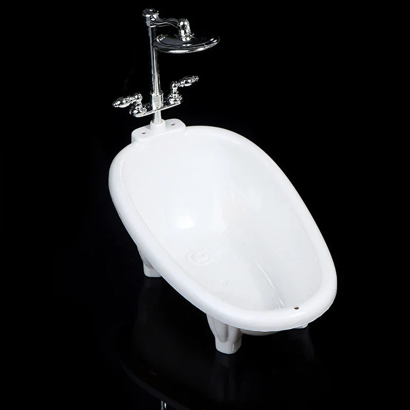 Dollhouse Miniature Bathtub – 1/6 Scale Bathroom Furniture Toy