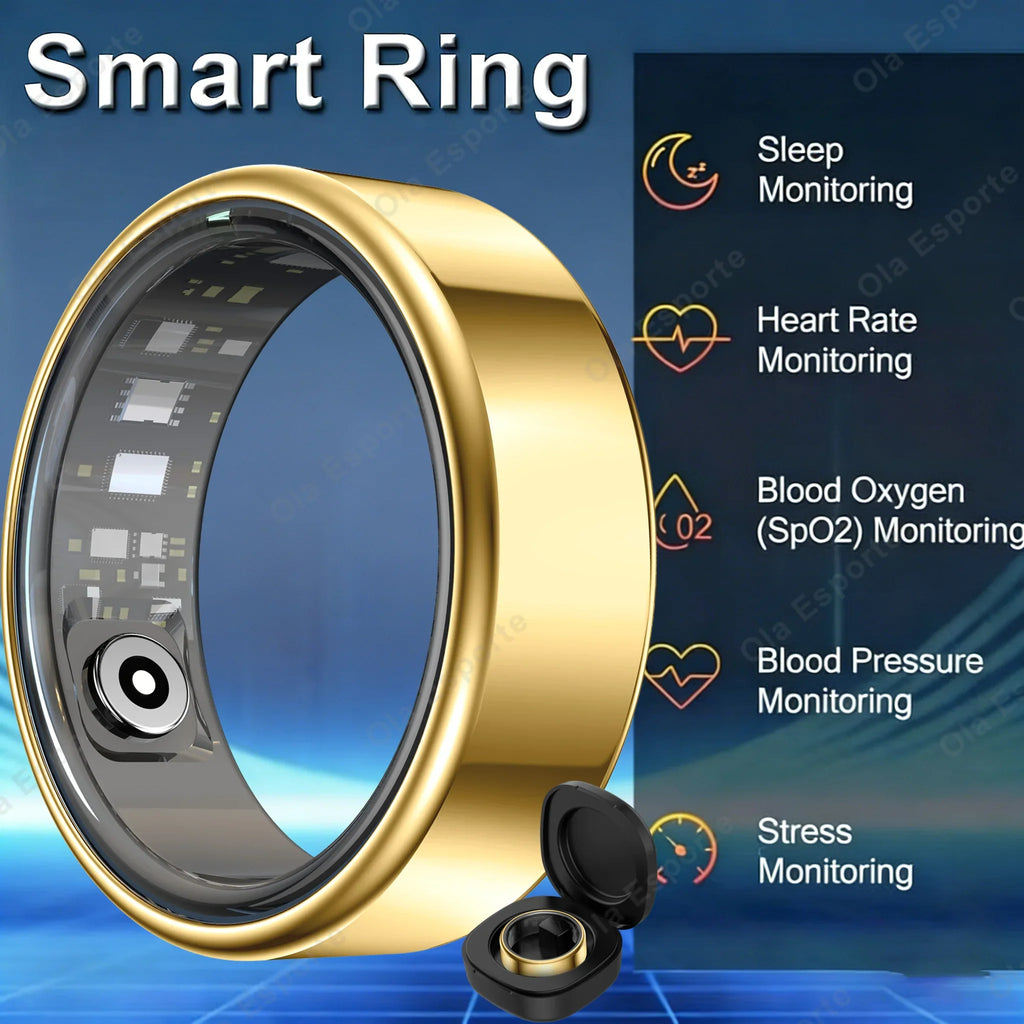 2026 Smart Ring Blood Pressure Heart Rate Sleep Monitoring IP68 5ATM