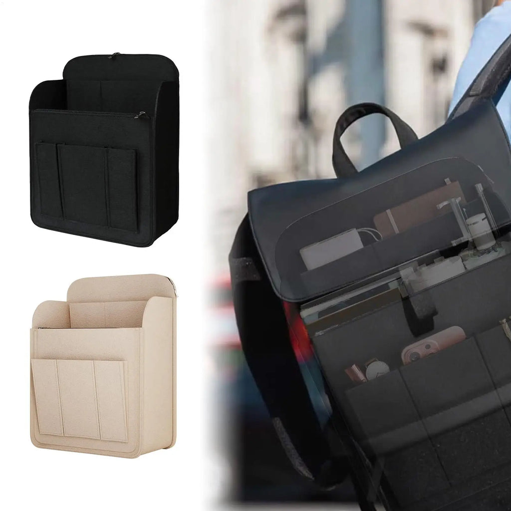 Felt Backpack Insert Organizer – Multi-Pocket Storage Bag