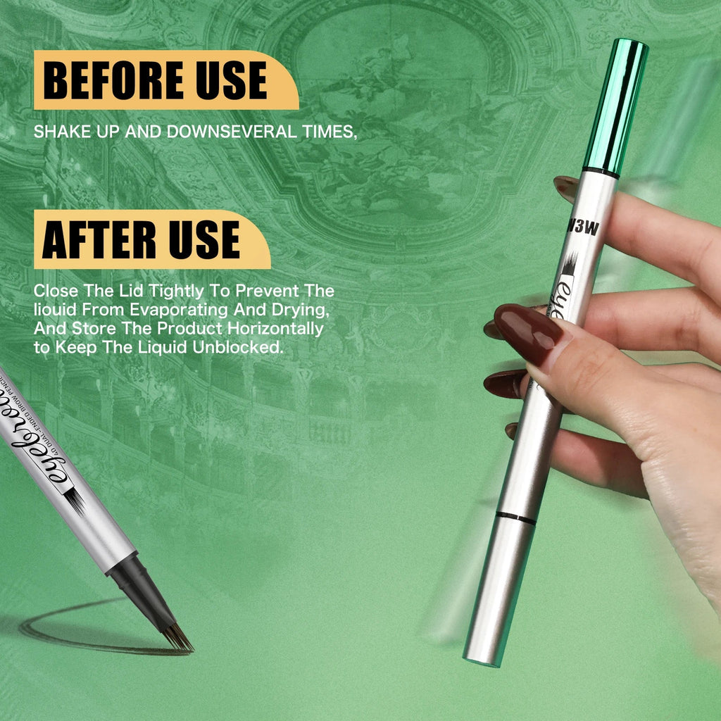 2-in-1 Waterproof Eyebrow Pencil & Eyeliner | 4D Microcarving