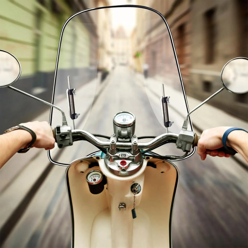 Motorcycle Windscreen Motorbike Scooter Transparent Curved Windshield