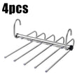 Stainless Steel Folding Pants Hanger Multi-layer Magic Clips