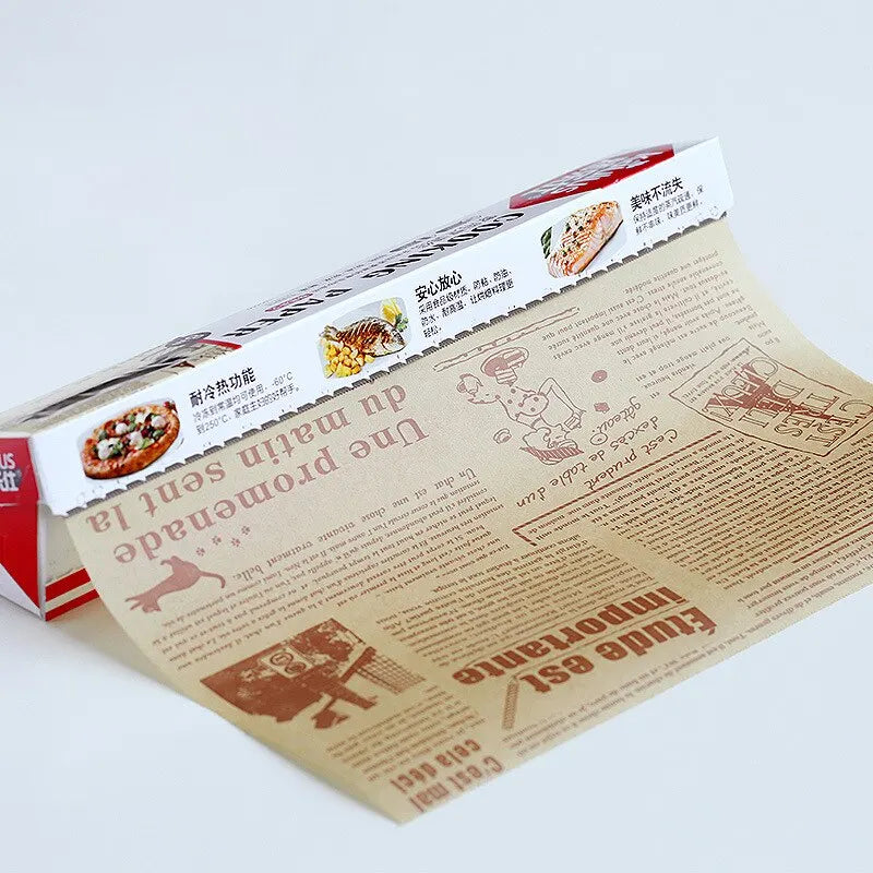 Oil-absorbing Paper Roll Baking Meal Mat Slide Cutter Easy Cut