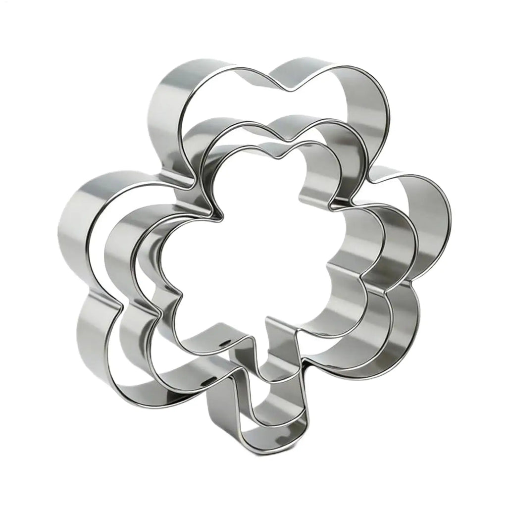 3-Piece St. Patrick's Day Clover Cookie Cutter Set – Stainless Steel