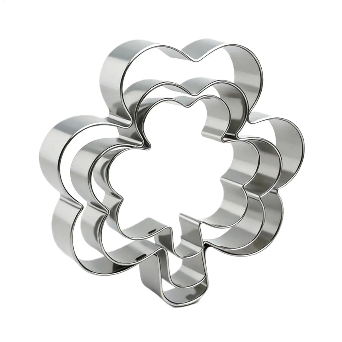 3-Piece St. Patrick's Day Clover Cookie Cutter Set – Stainless Steel