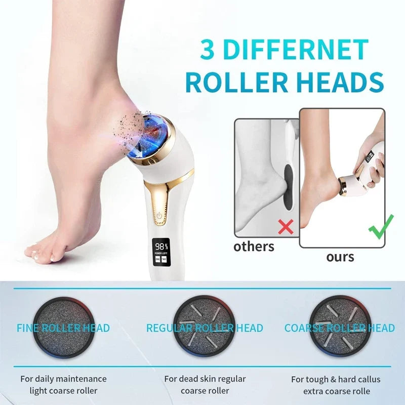 Electric Vacuum Foot File & Callus Remover | Rechargeable Pedicure