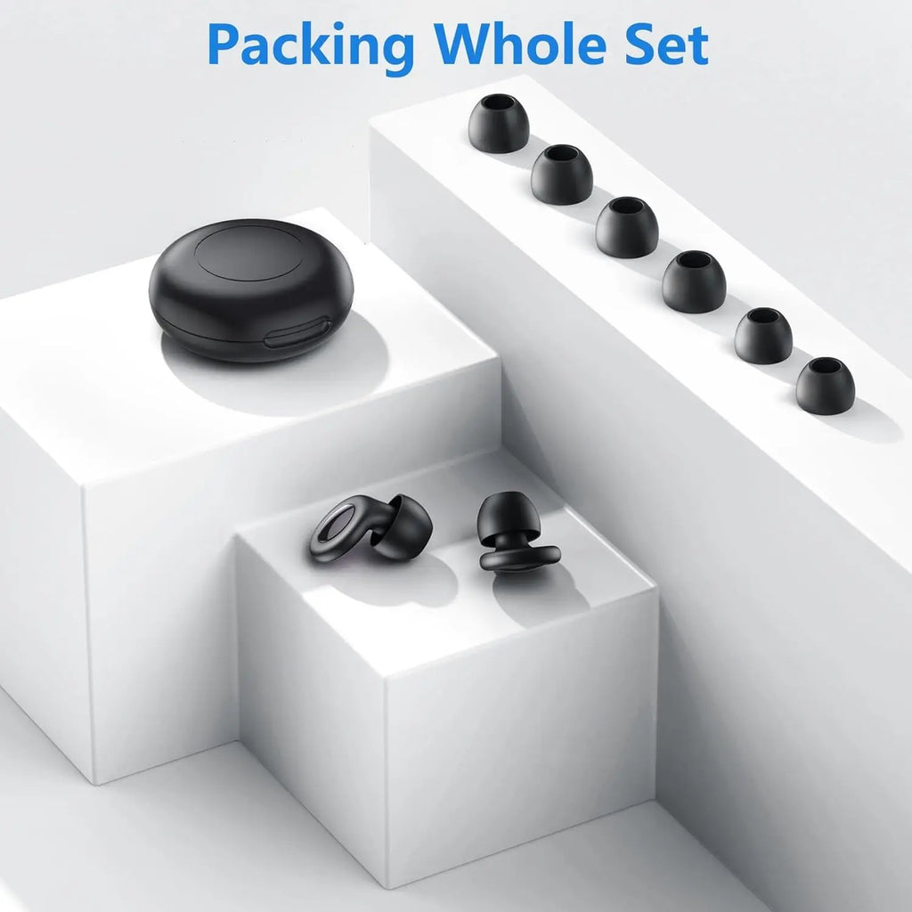 Noise Cancelling Silicone Ear Plugs for Sleeping | Reusable