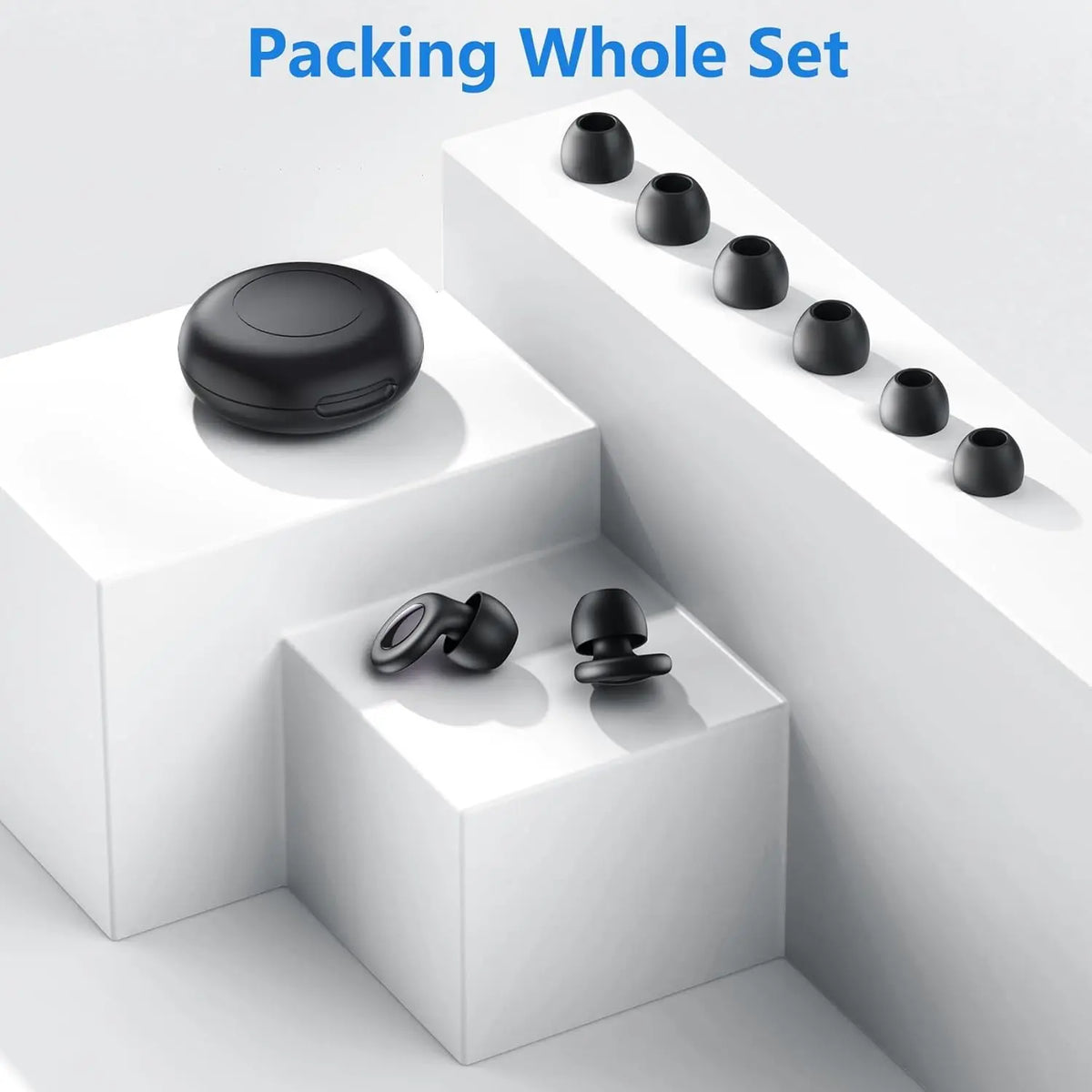 Noise Cancelling Silicone Ear Plugs for Sleeping | Reusable