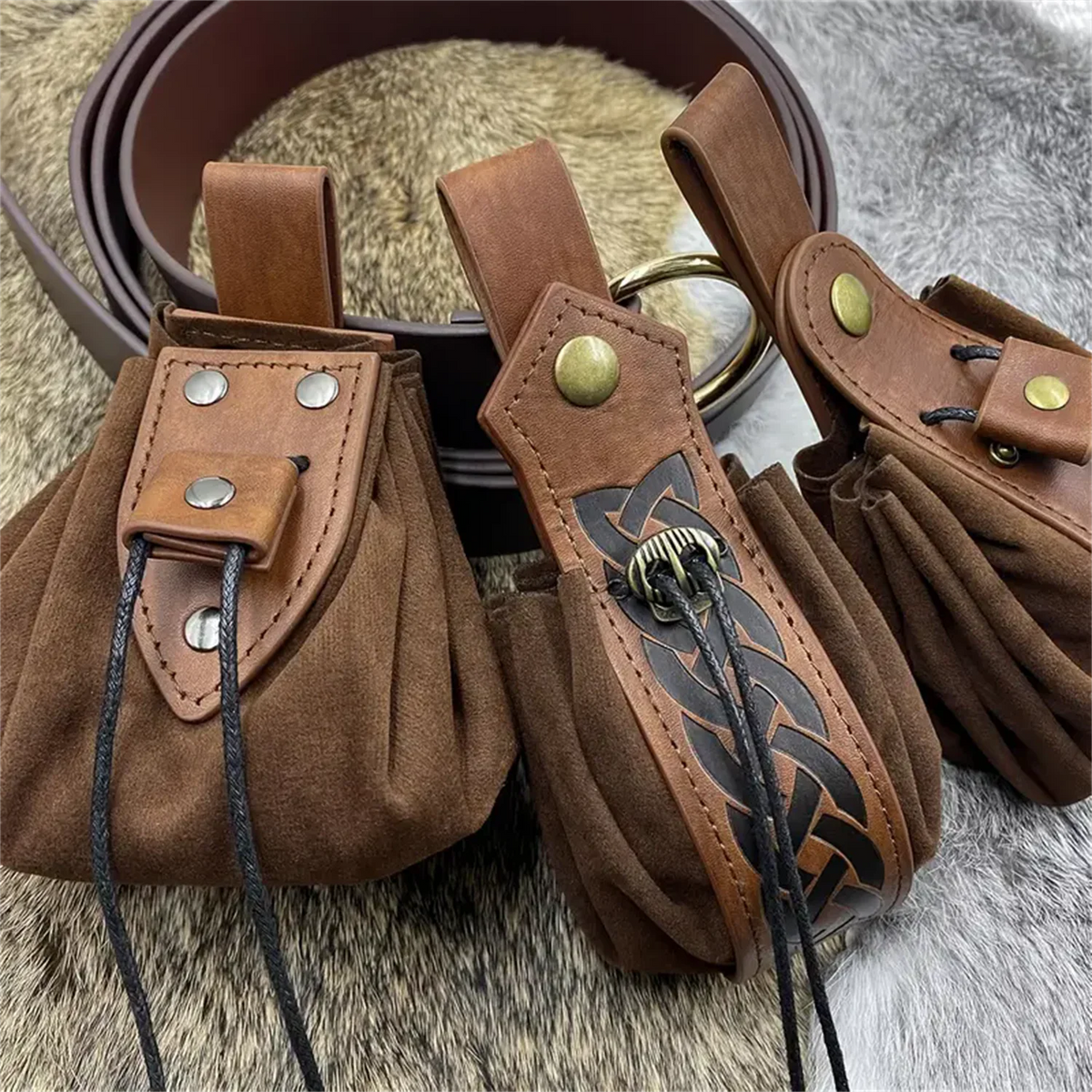 Medieval Retro Waist Bag Viking Hanging Belt Coin Purse Knight Fanny