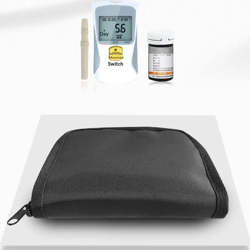 Portable Medical Device Storage Bag – Black Zipper Organizer
