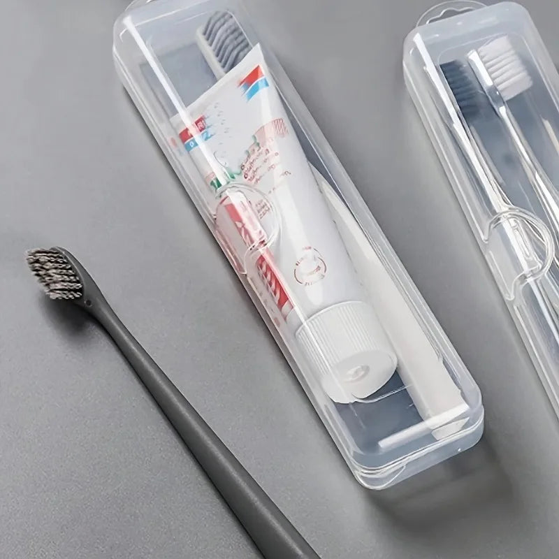 Transparent Travel Toothbrush & Toothpaste Storage Case