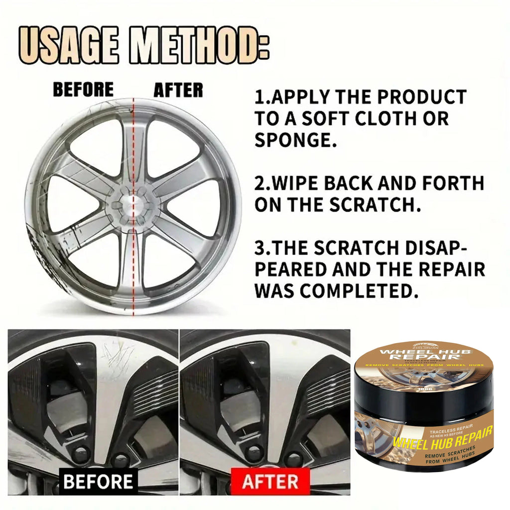 Car Wheel Hub Scratch Repair & Polishing Kit | Restore Shine