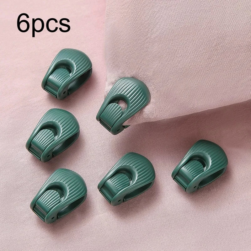 6-Pack Duvet Cover Clips – Anti-Slip Quilt Fastener Grippers