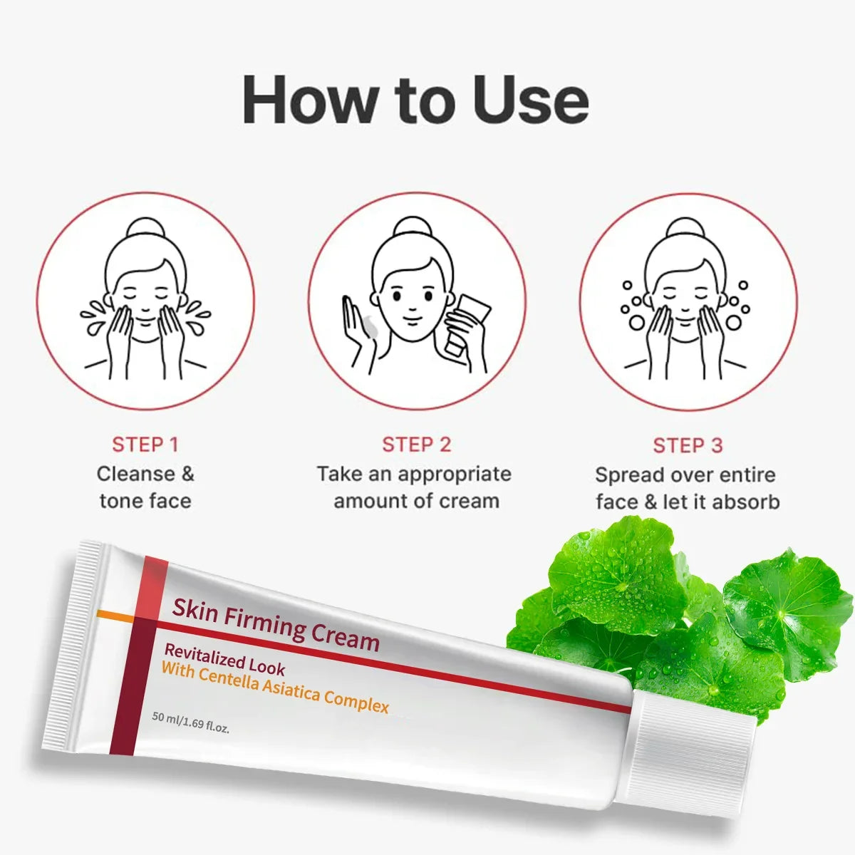 Centella Asiatica Firming Face Cream – Collagen & Hyaluronic Acid