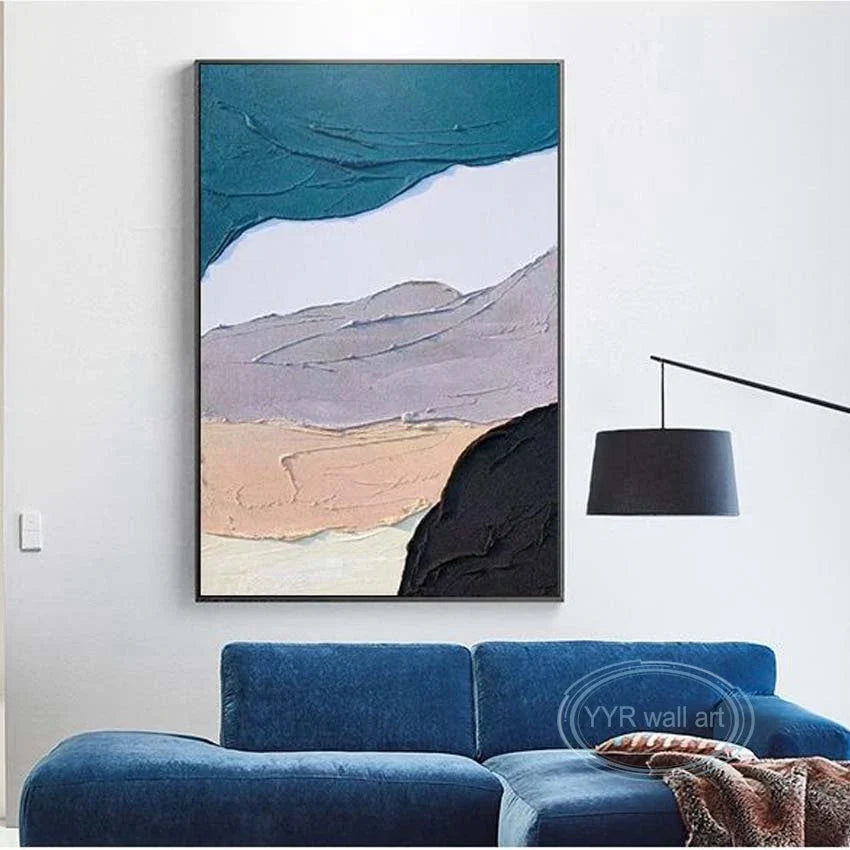 Abstract Hand-Painted Oil Painting Canvas Wall Art | Modern Decor
