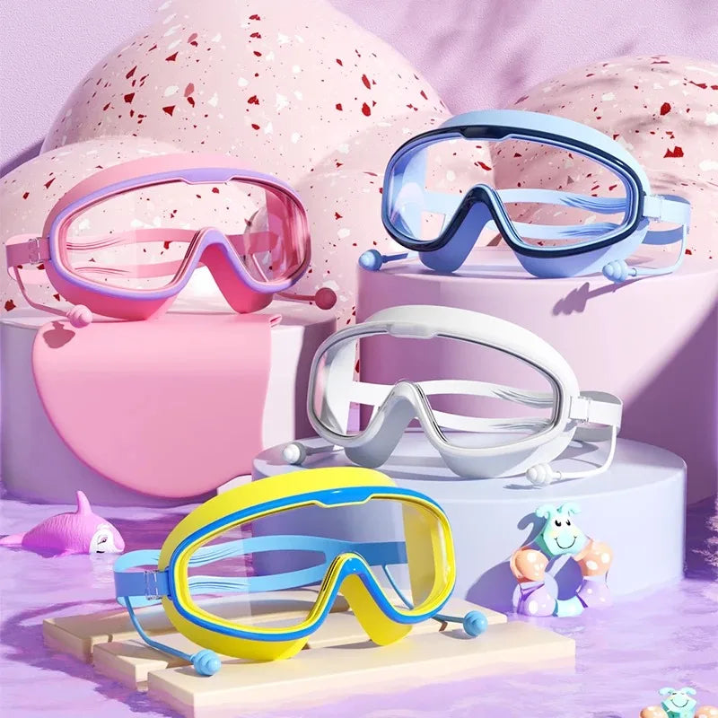 Kids Swimming Goggles – Big Frame HD Anti-Fog, Boys & Girls