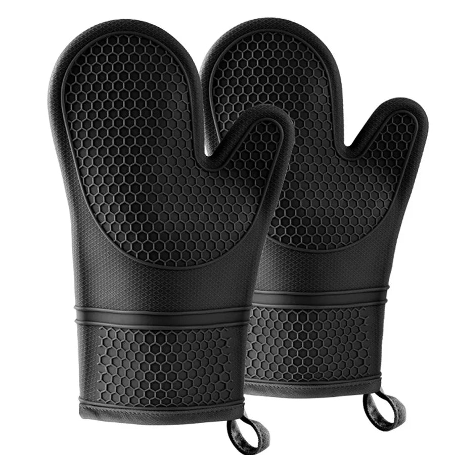 Silicone Oven Mitts 2-Pack | Heat Resistant 500°F, BPA-Free