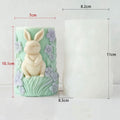 Rabbit Relief Cylinder Candle Silicone Mold Bunny Resin Animal Soy