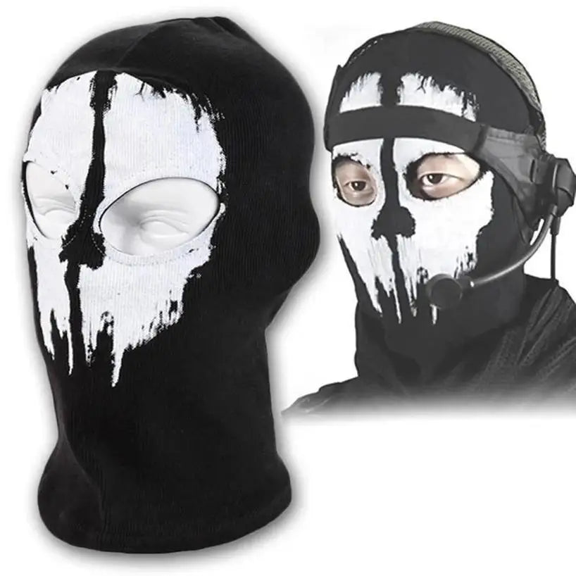 Ghost Skull Balaclava Hood Mask Motorcycle Ski Bike Face Neck Cover