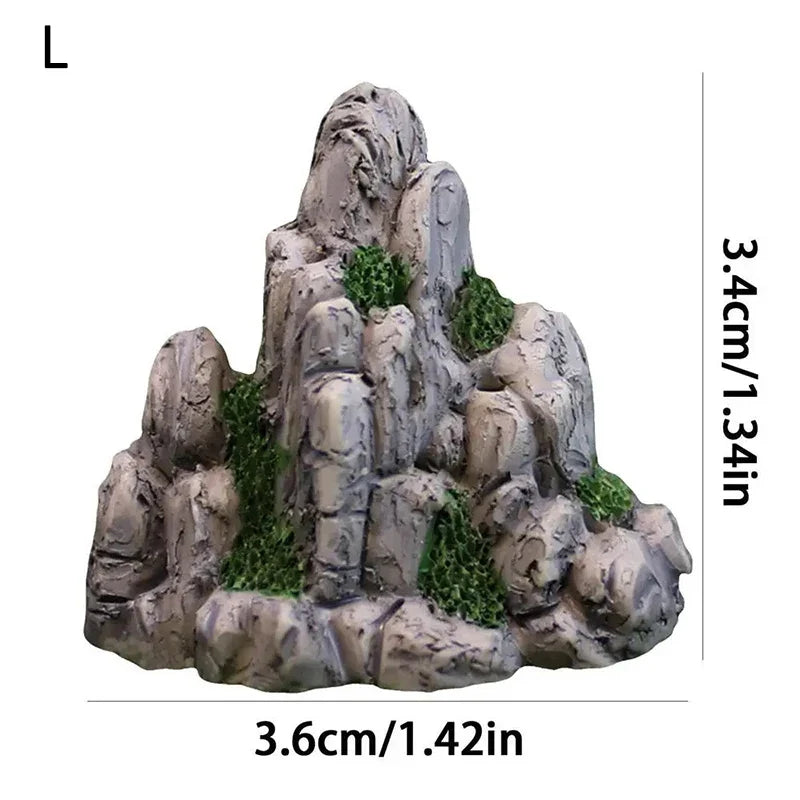 Mini Mountain Resin Rock – Aquarium, Bonsai & Fairy Garden Decor
