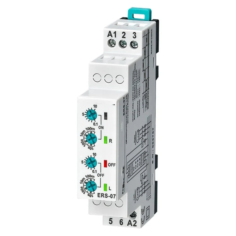 ERS-07 220V Alternating Load Timer Relay – Dual Channel DIN