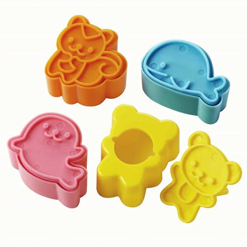 4-Piece Animal Sandwich Cookie Mold Cutter Set | Bento Kids