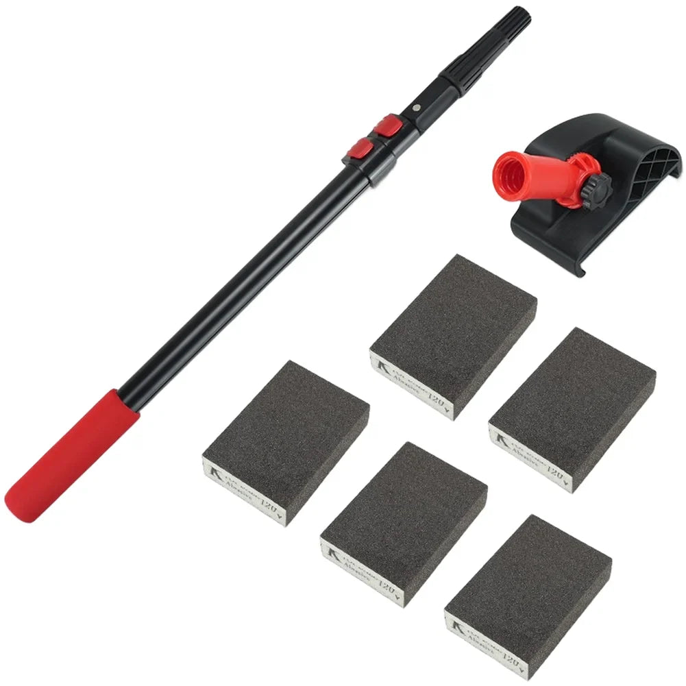 Adjustable Sanding Sponge Block Kit with 60–198cm Extendable Pole