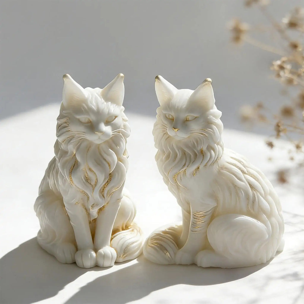 Maine Coon Shaped Silicone Mold 3D Cat Design DIY Candles Soaps