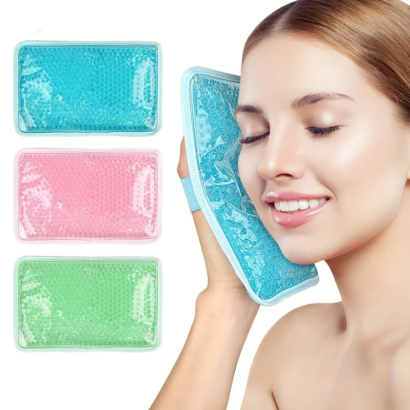 Hot & Cold Gel Compress Pack with Strap – Reusable Ice Pillow