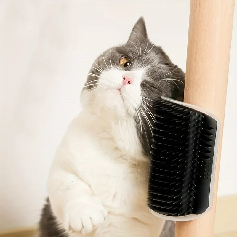 Wall-Mounted Cat Self Groomer & Massage Comb Brush