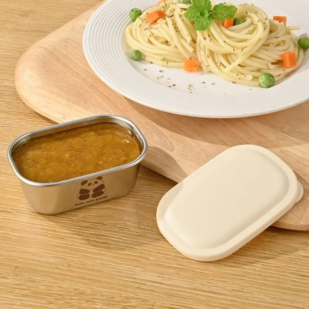 304 Stainless Steel Seasoning Box with Lid | Dipping Sauce Cup