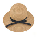 Women's UPF 50+ Wide Brim Foldable Straw Beach Hat