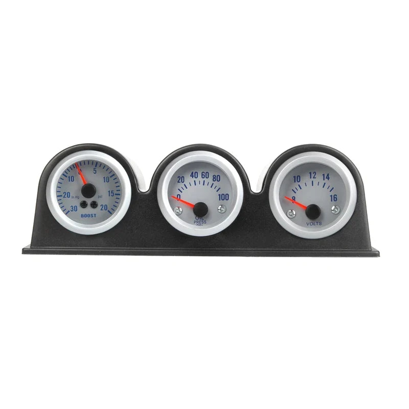 Triple 52mm Car Gauge Pod Holder | 3-Cup Dashboard Mount