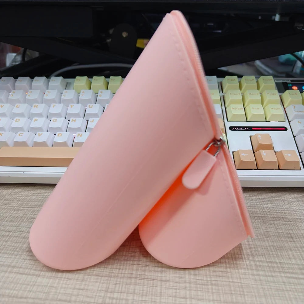 Foldable Silicone Pencil Case Large Capacity Expandable Pen Holder