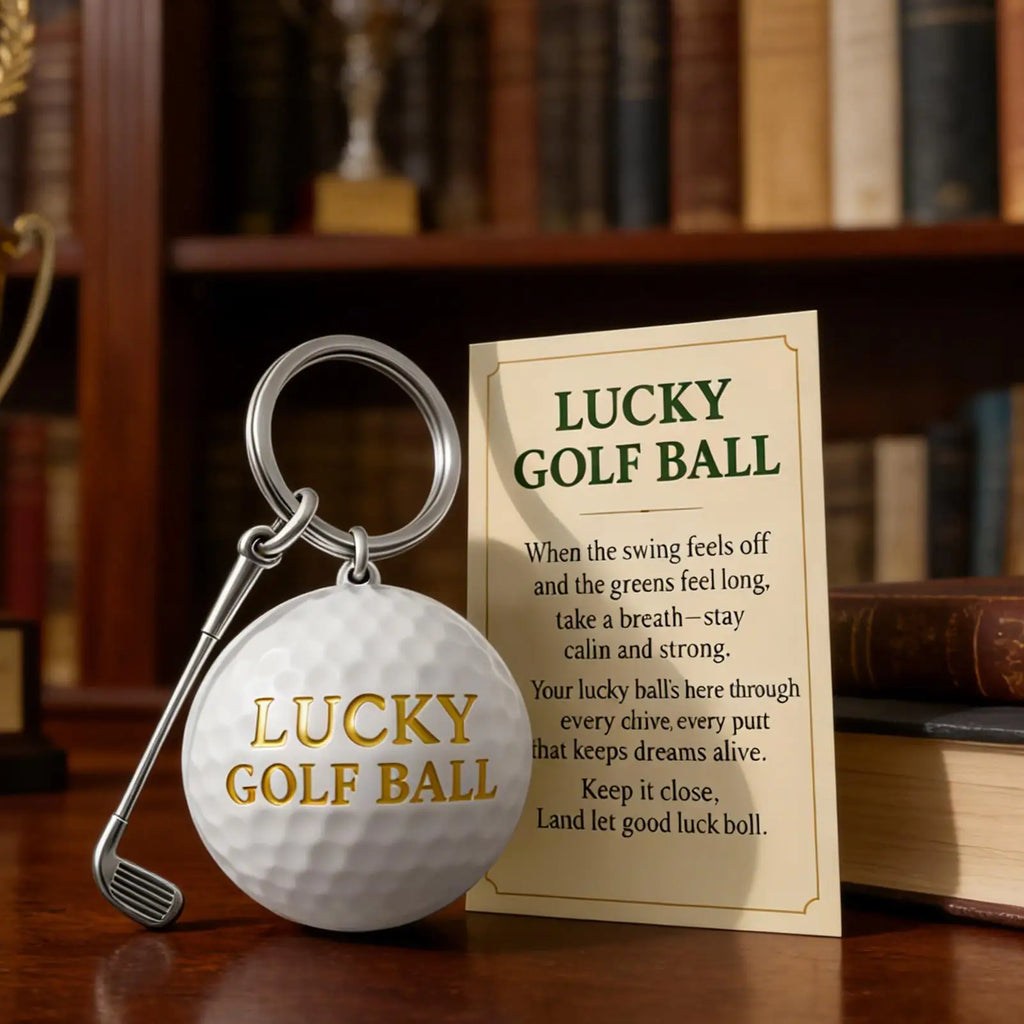 Golf Ball Keychain | PVC Key Ring Backpack Charm Gift