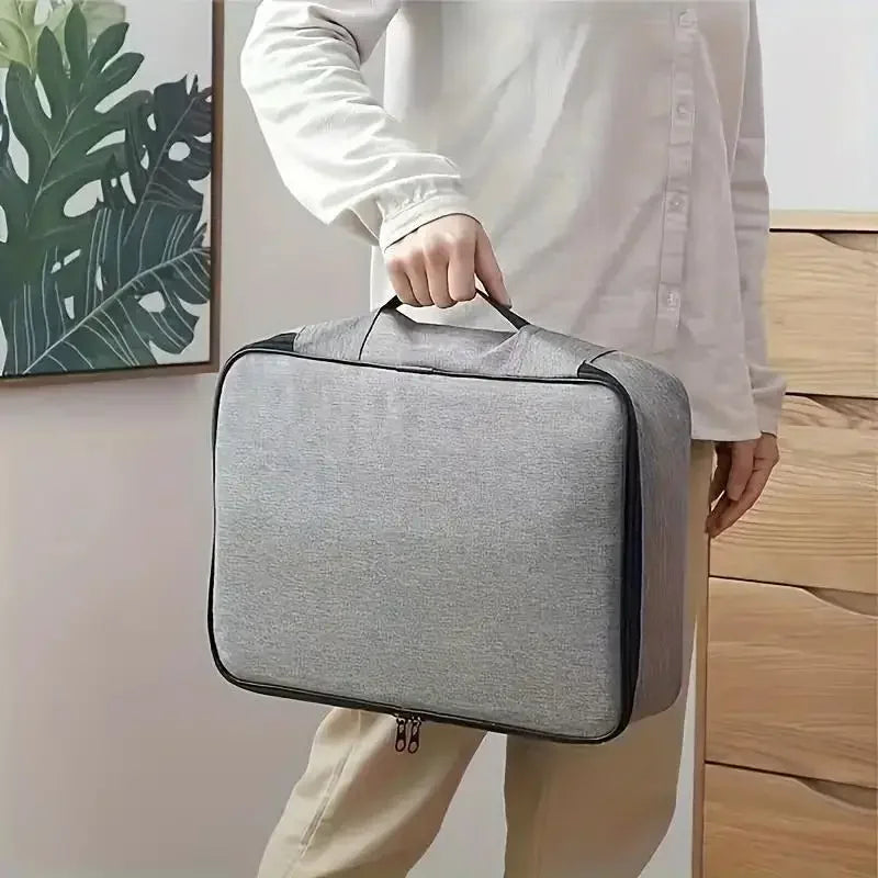 Document Storage Bag Lock Waterproof Office Large Capacity ID