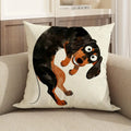 Dachshund Watercolor Linen Cushion Cover | Sofa & Bedroom Décor