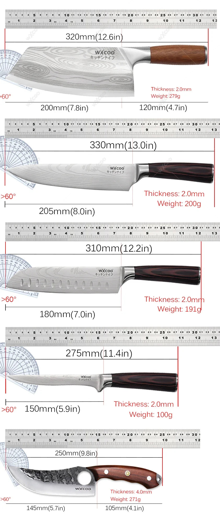 Japanese Santoku Chef's Knife Set – Laser-Textured Stainless Steel