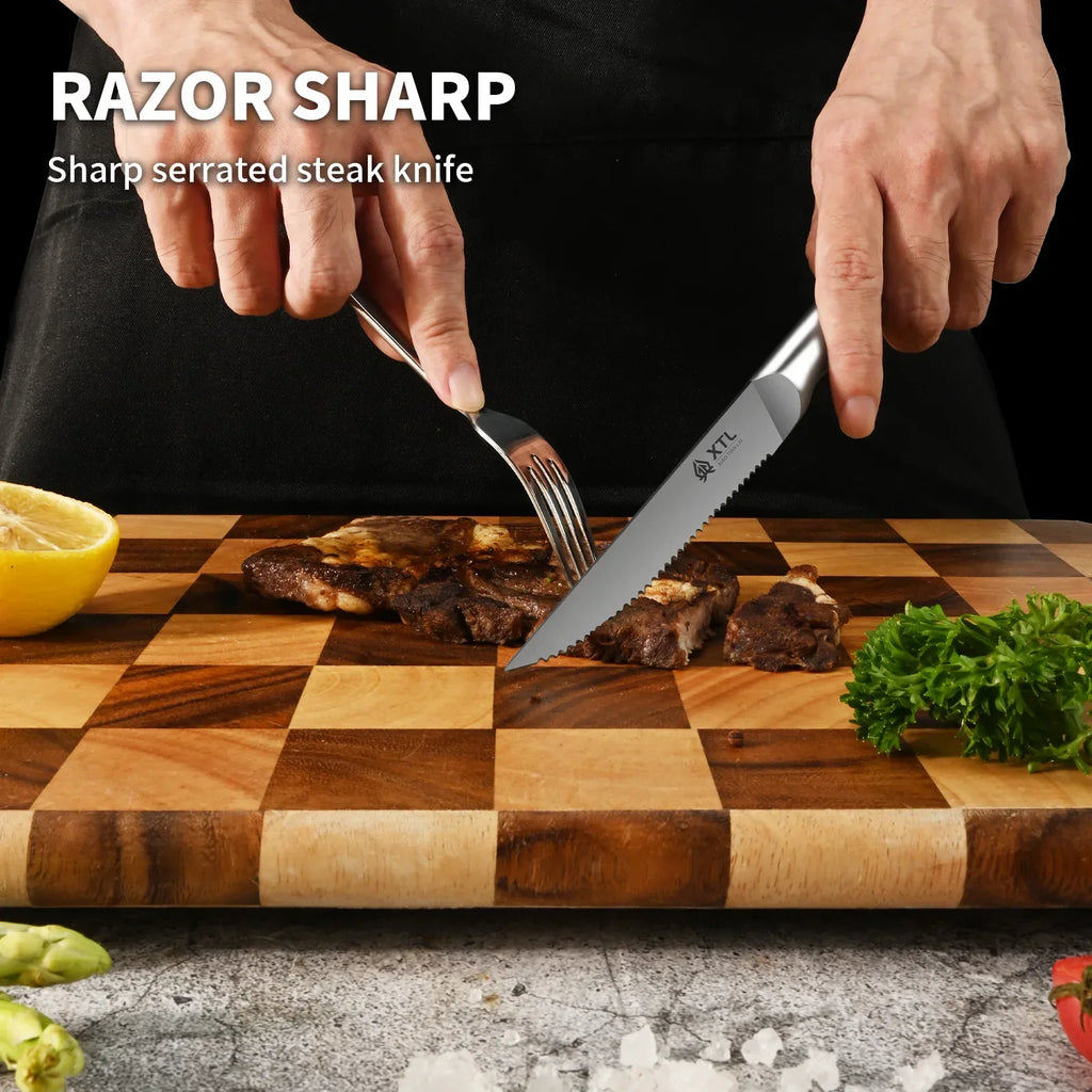 PLYS Stainless Steel Steak Knife Set – Sharp Kitchen Knives