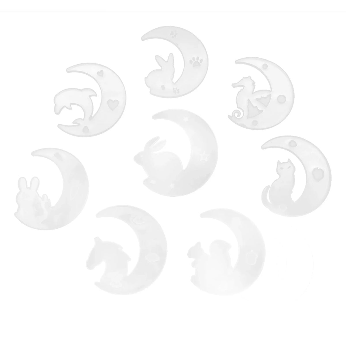 Crescents Moon Mold Silicone Resin Starter DIY Crystal Glue Ornaments