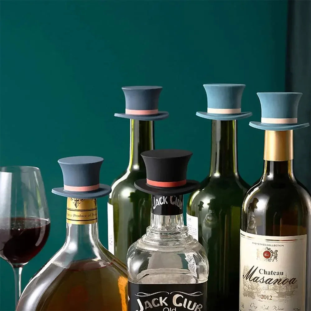 Magic Hat Silicone Wine Bottle Stopper | Top Hat Cork Seal