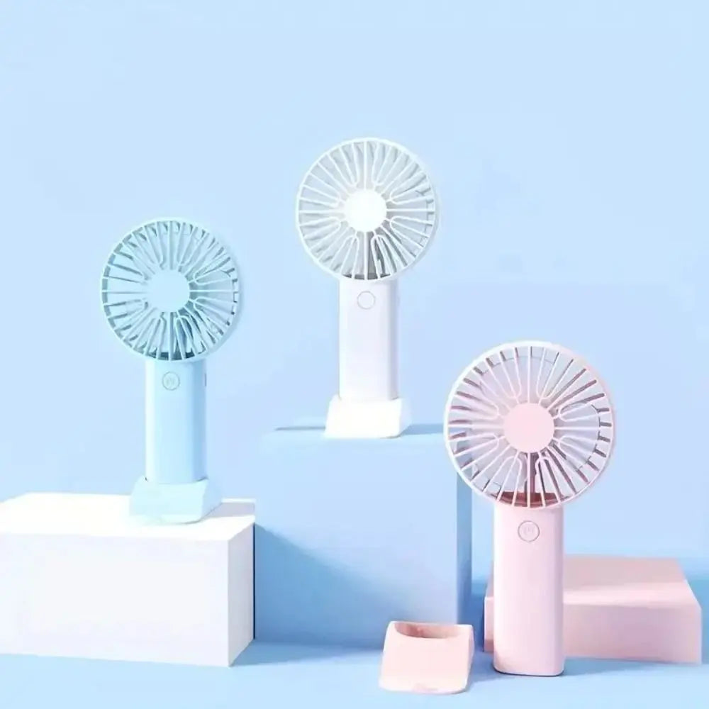 Portable USB Rechargeable Handheld Fan – Quiet & Compact