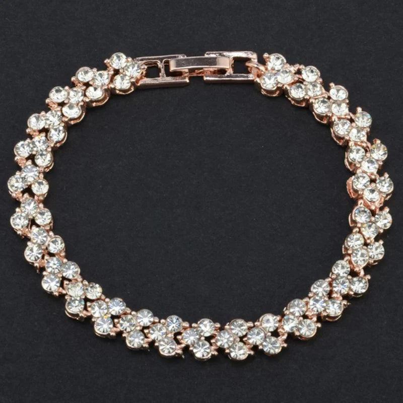 Crystal Magnetic Charm Bracelet – Gold Chain Jewelry for Women
