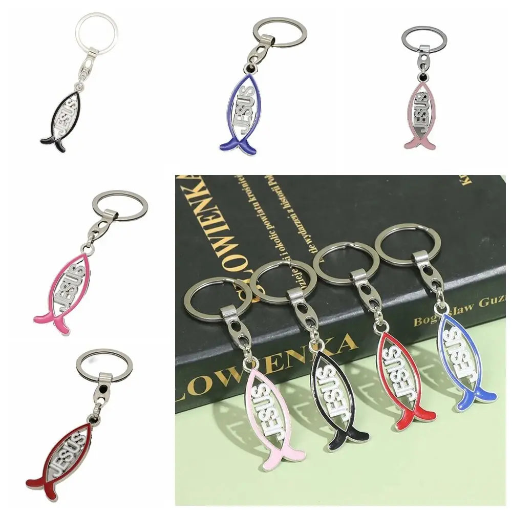 Christian Fish Ichthys Alloy Keychain – Faith Symbol Charm