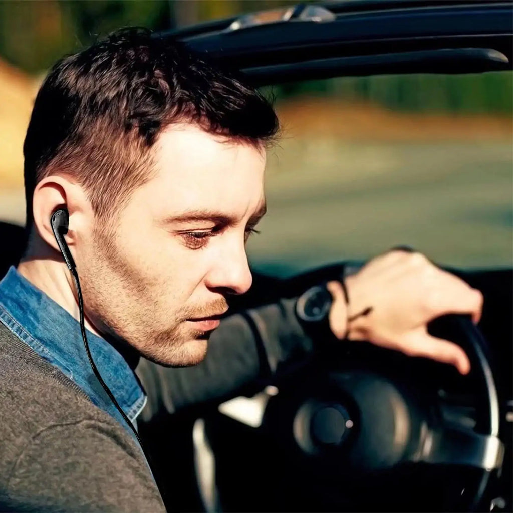 INTNIUB Single-Ear Wired Headset with Mic – 3.5mm, 120cm