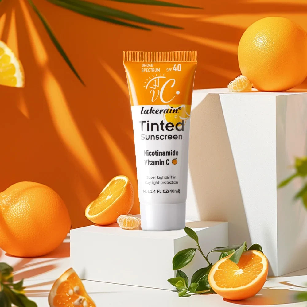 Lakerain Tinted Sunscreen SPF40+ Lightweight UV Foundation Cream