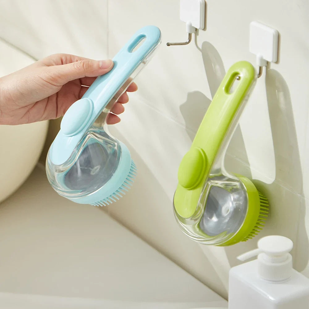 2-in-1 Shampoo Dispenser Scalp Massage Hair Brush